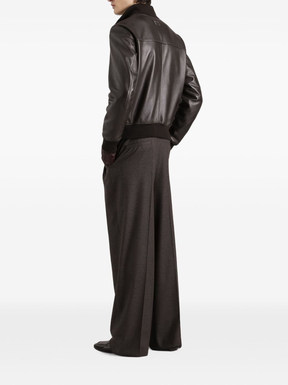Dolce & Gabbana G9CHUL bomber uomo marrone