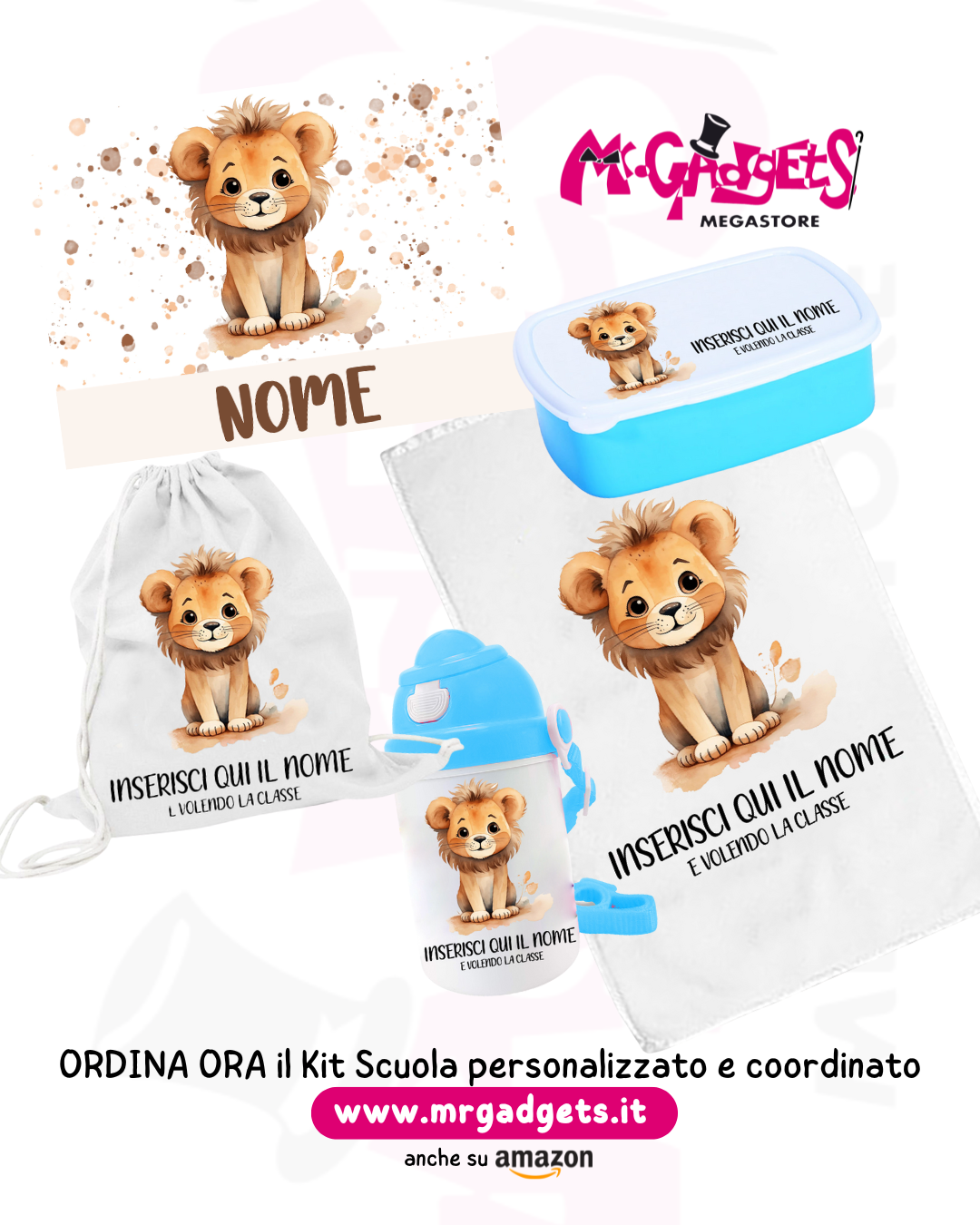Mr. Gadgets Kit Scuola Leone coordinato bambini