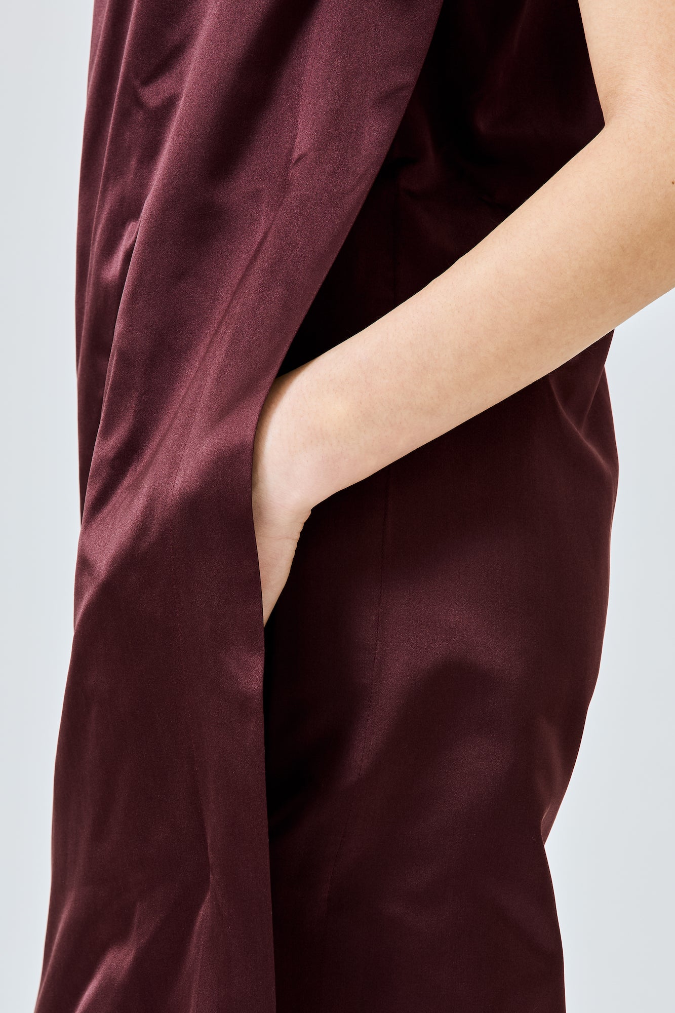 Sa Su Phi Gilda abito lungo seta duchesse bordeaux