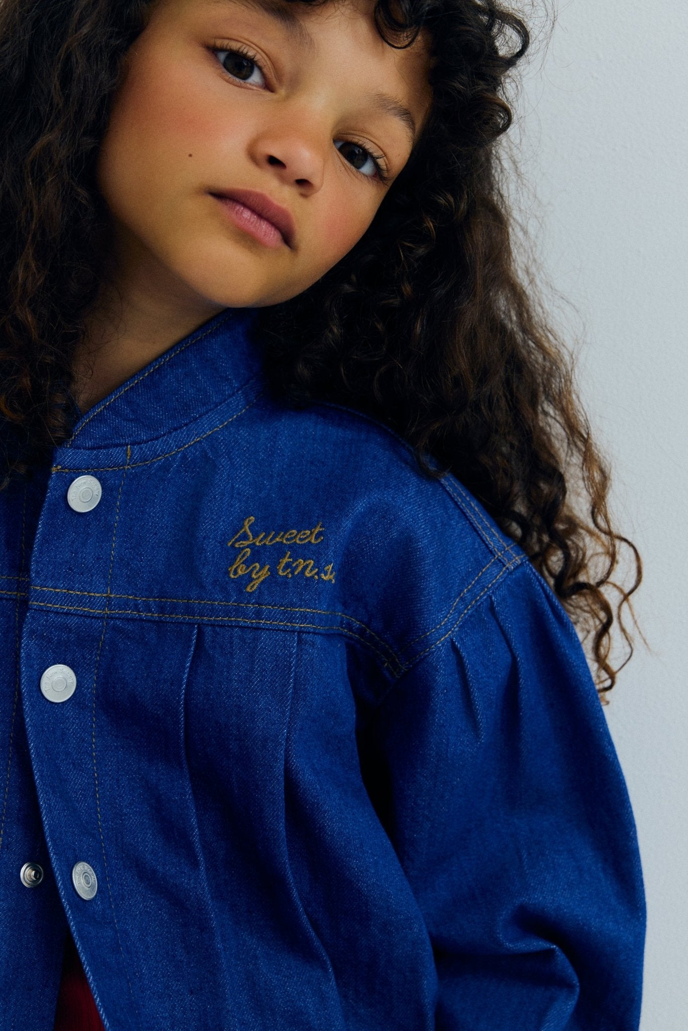 The New Society Tulip giacca denim Blue Denim cotone