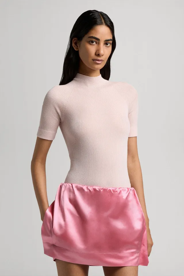 Sa Su Phi maglione lupetto cashmere seta rosa