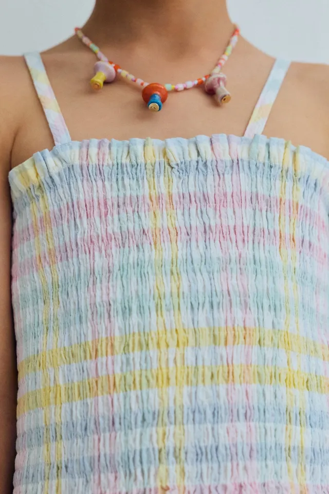The New Society Mallow Top Mallow Check seersucker