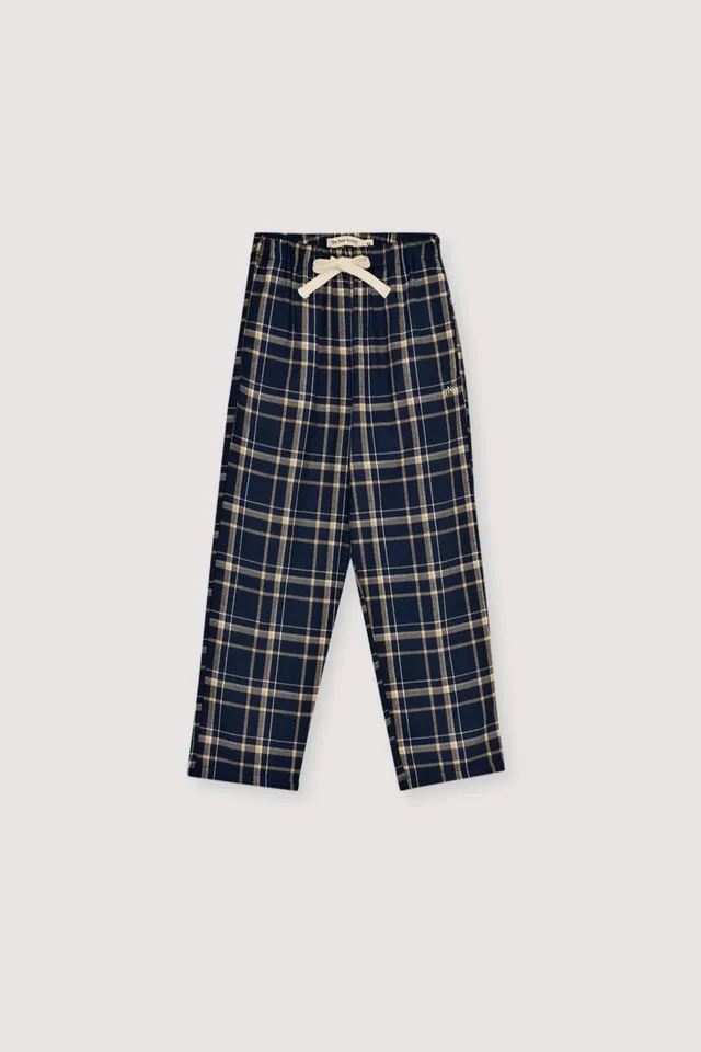 The New Society John Pant pantaloni 6 anni quadri blu cotone