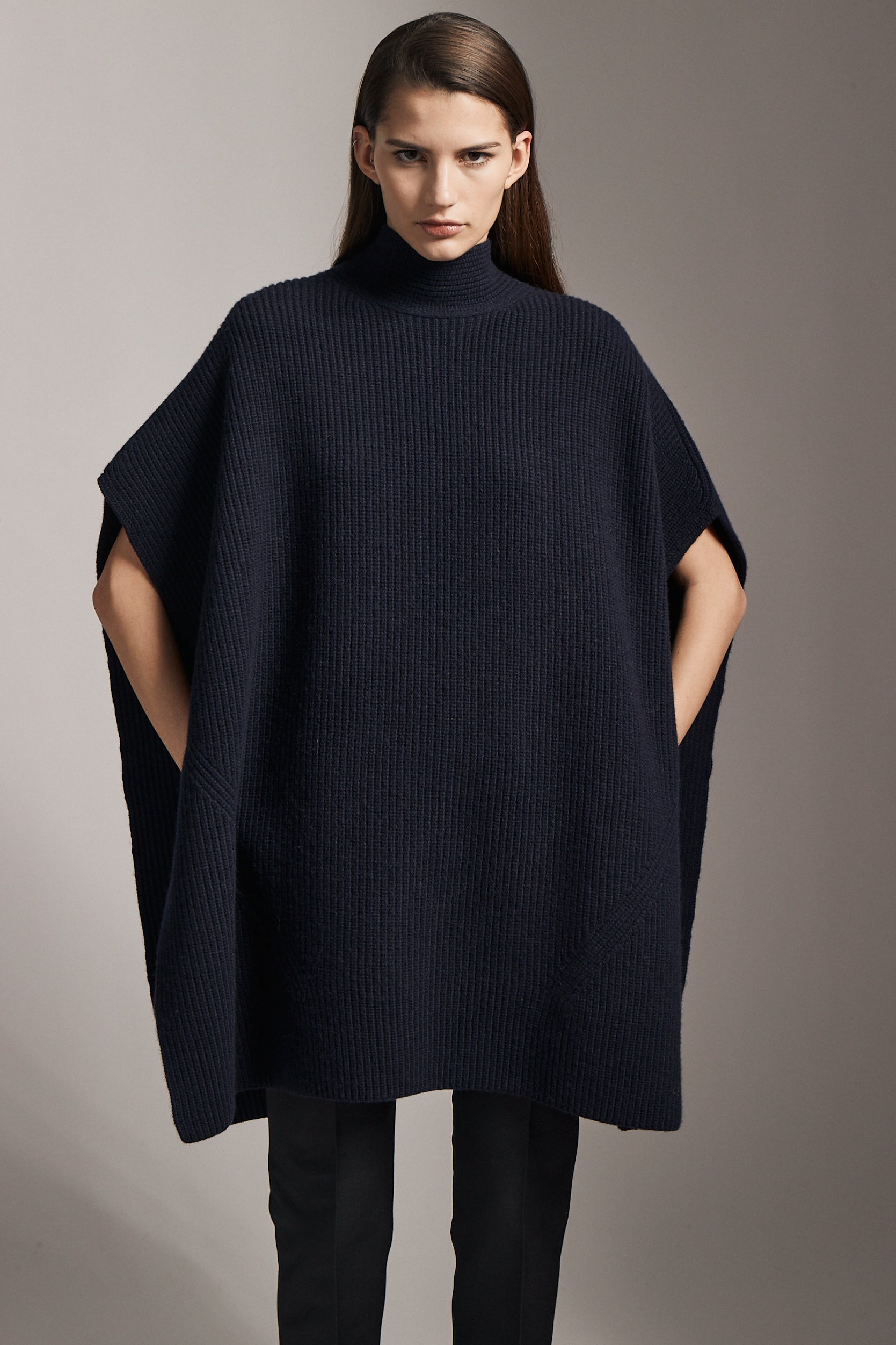 Sa Su Phi poncho lana cashmere sciarpa taglia 38 avorio