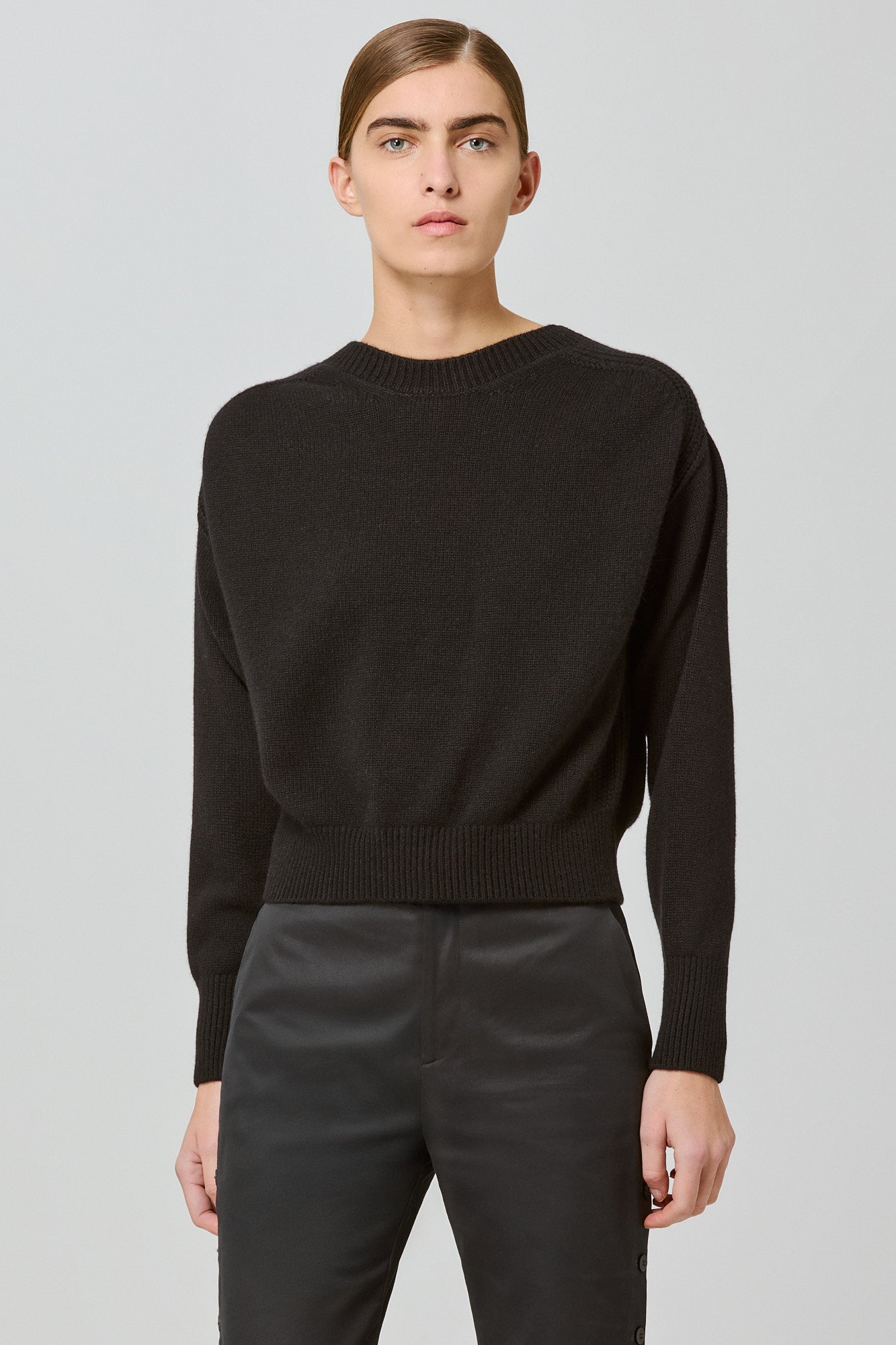 Sa Su Phi maglione girocollo nero cashmere leggero