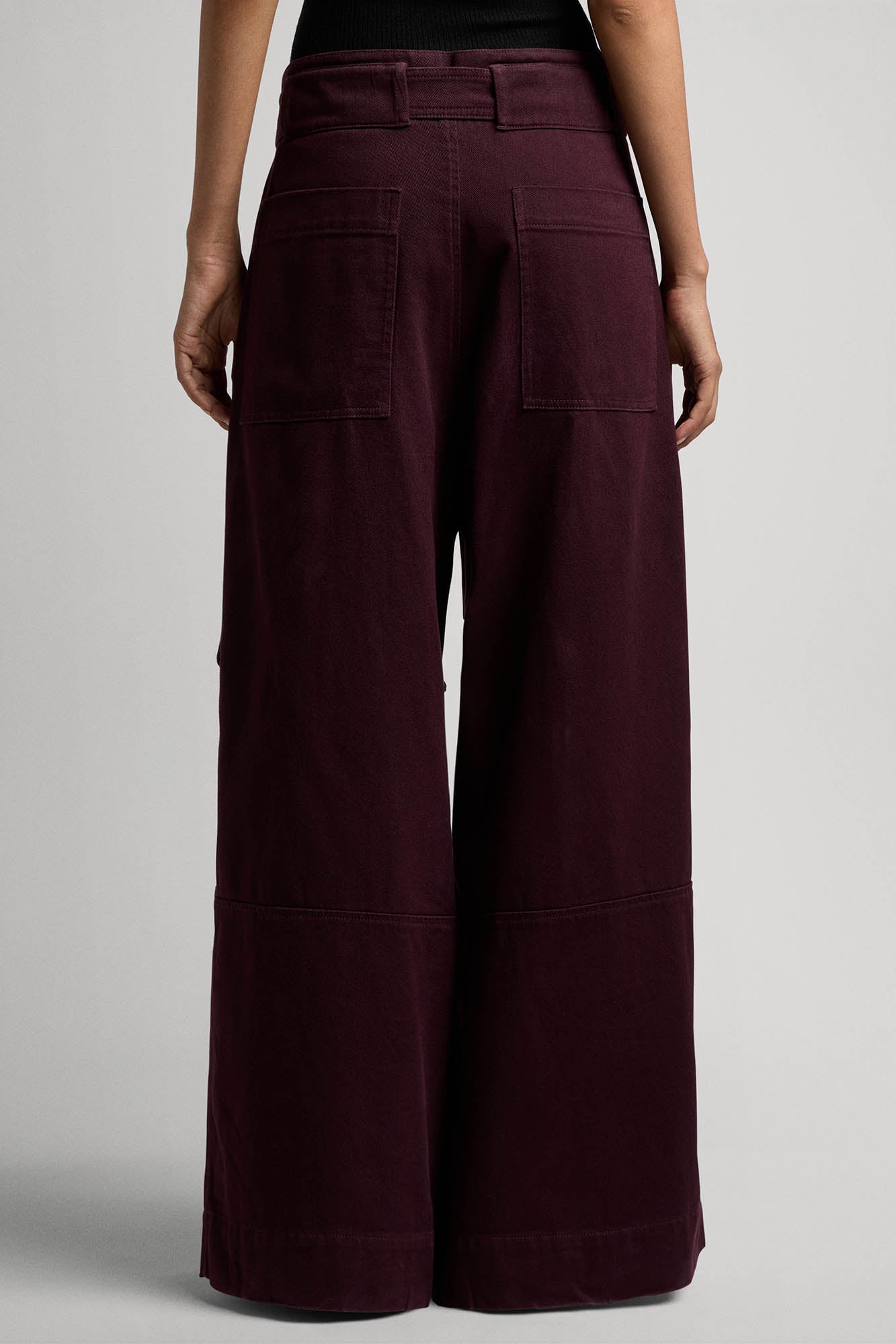 Sa Su Phi Giorgia pantaloni cargo in cotone bordeaux