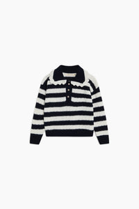 THE NEW SOCIETY Reverie Polo polo Black Iris cashmere