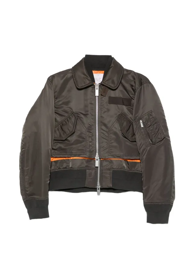 Sacai 26-08582 bomber khaki donna