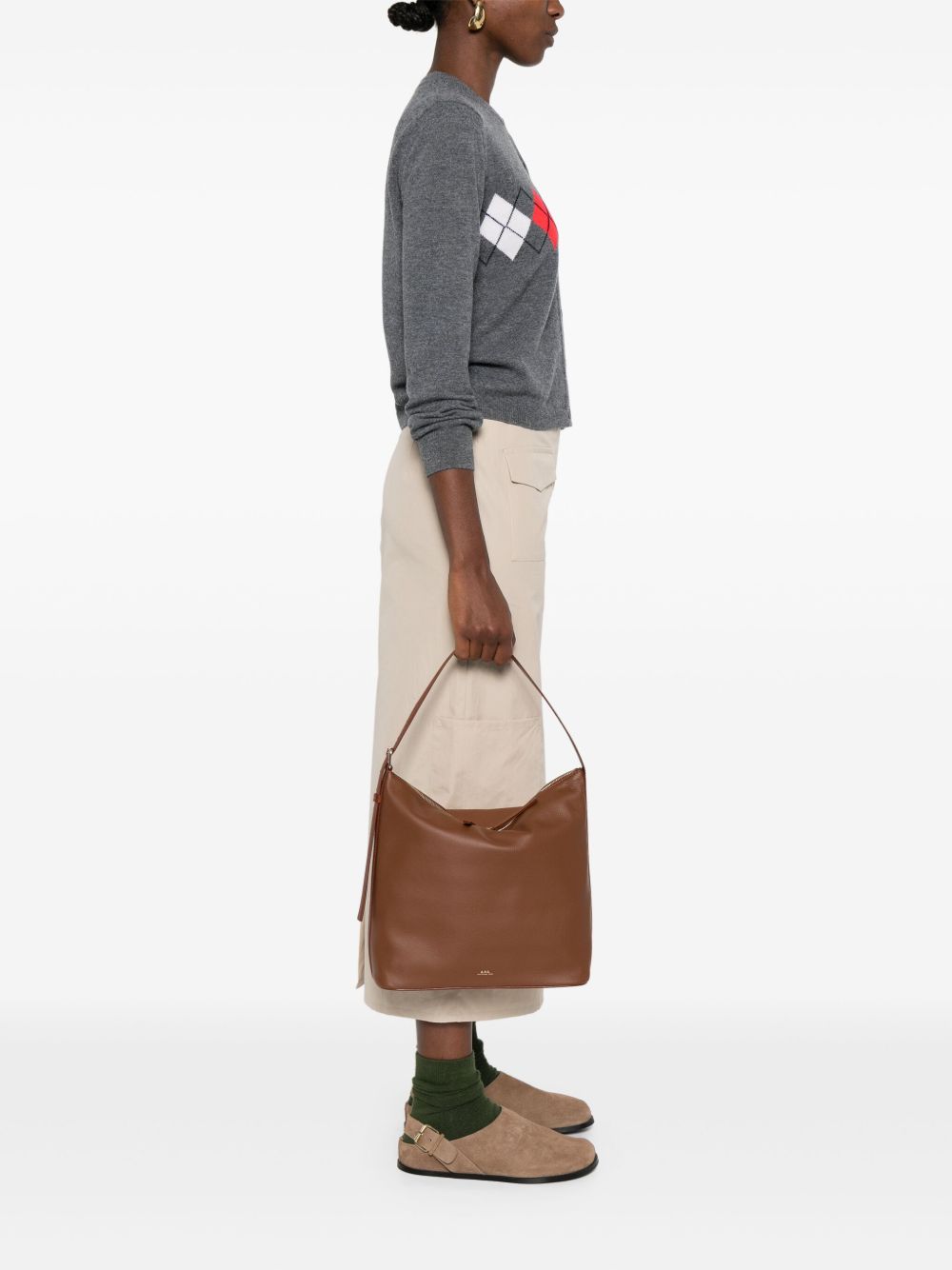 A.P.C. PXCBL borsa a mano marrone donna