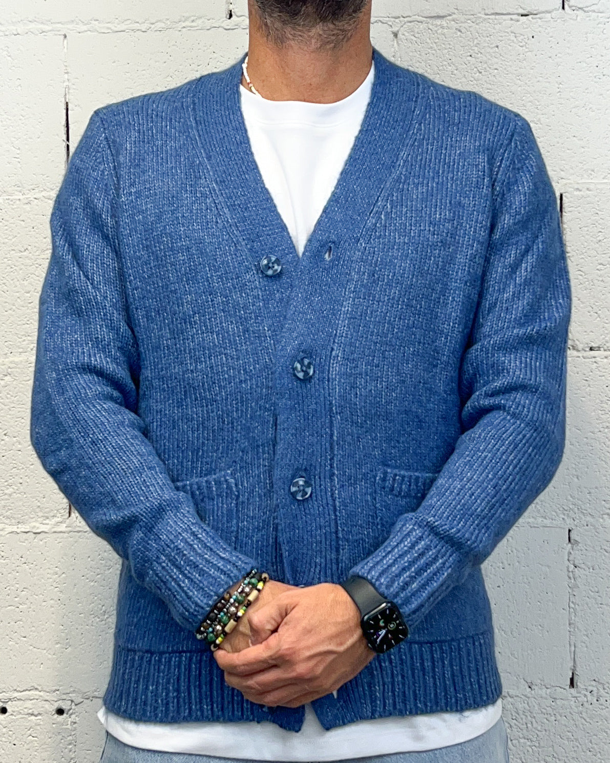 OVER-D Topazio Cardigan Tasche Toppa Vestibilità Regolare
