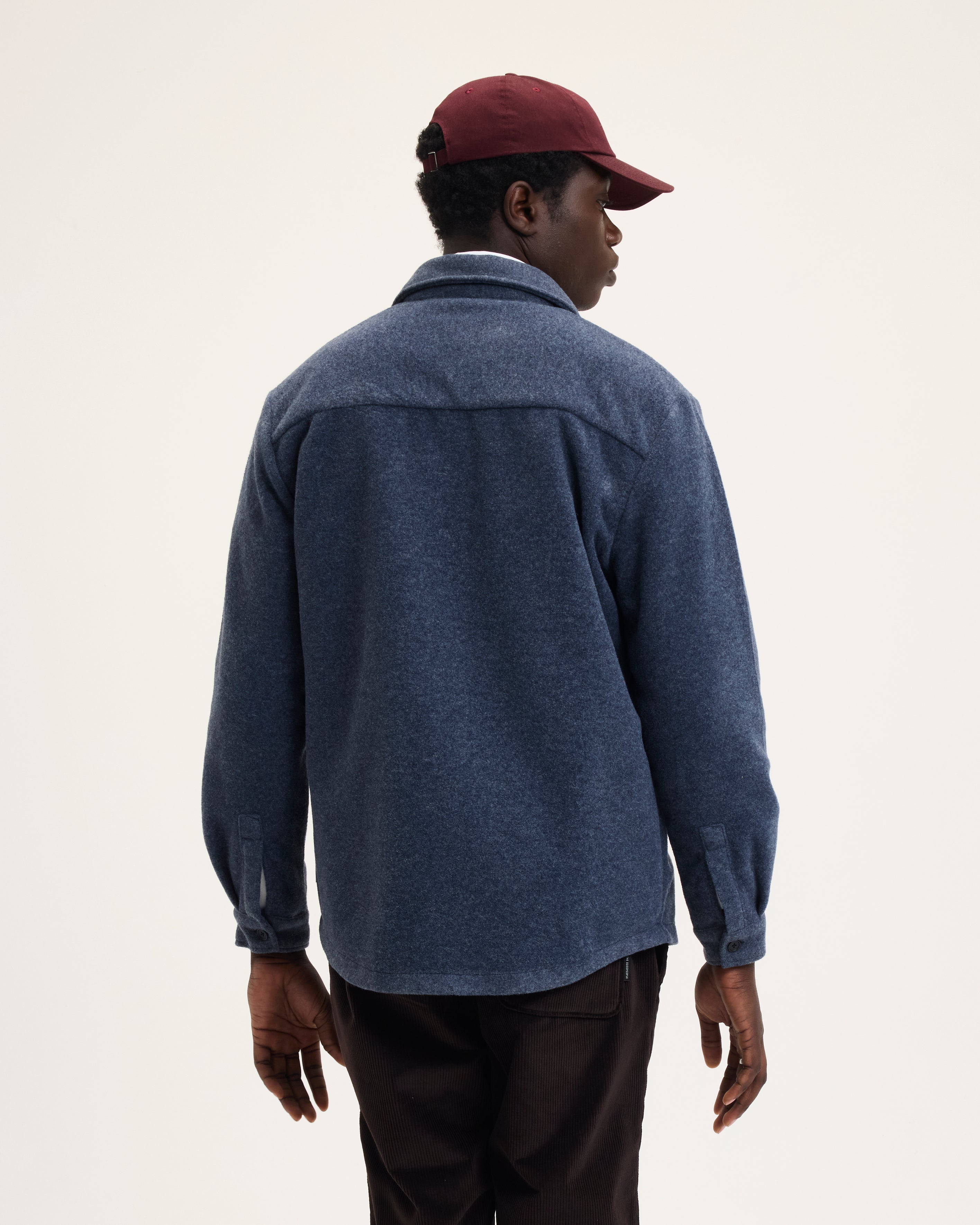 Goodpeople Sax camicia lana blu denim