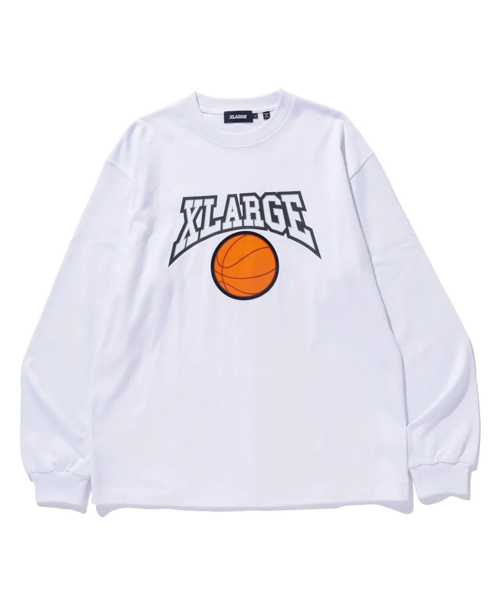 X-Large Team Logo t-shirt manica lunga bianca cotone