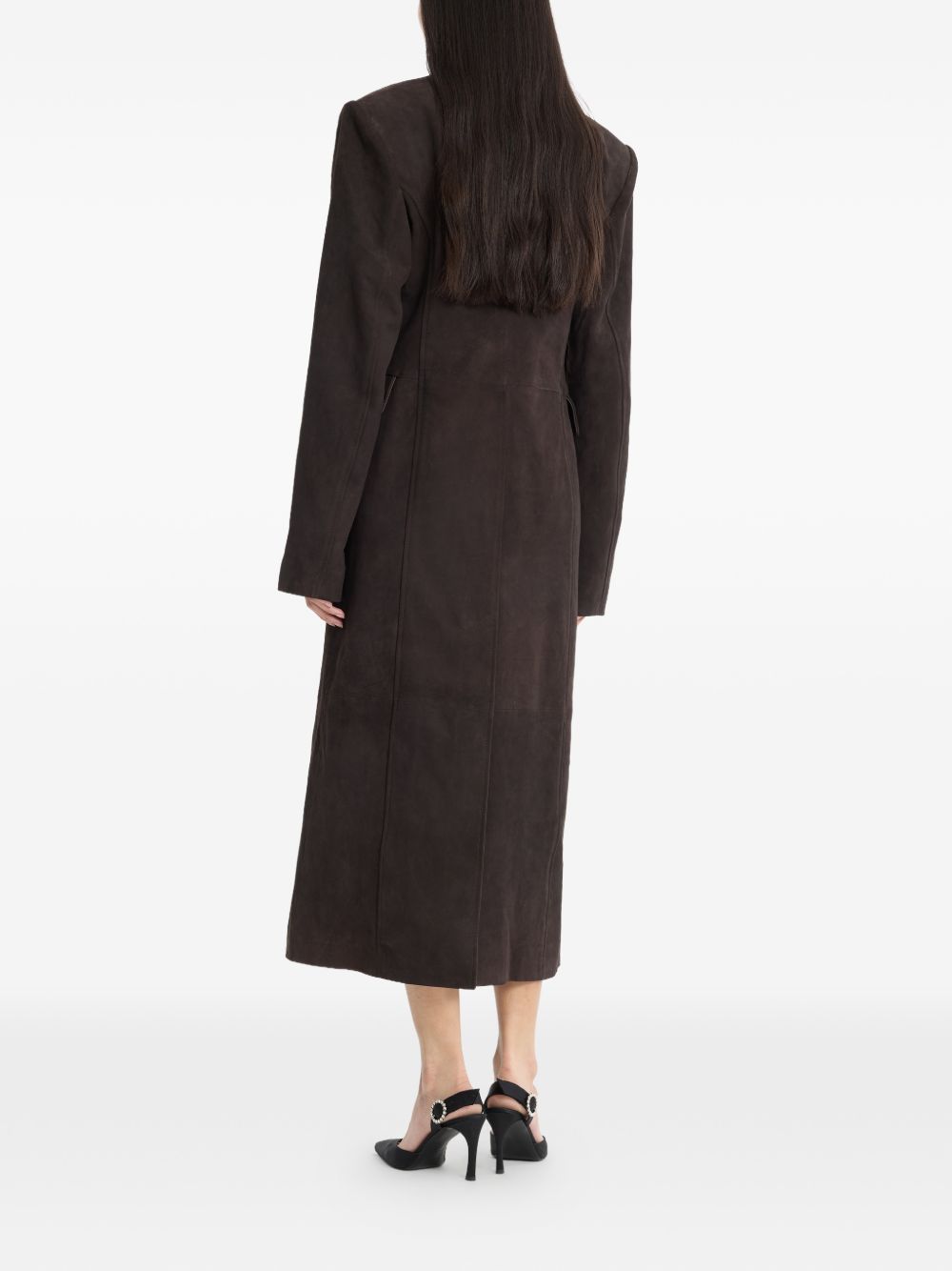 Rotate 1165031111 Ganache cappotto donna cioccolato pelle