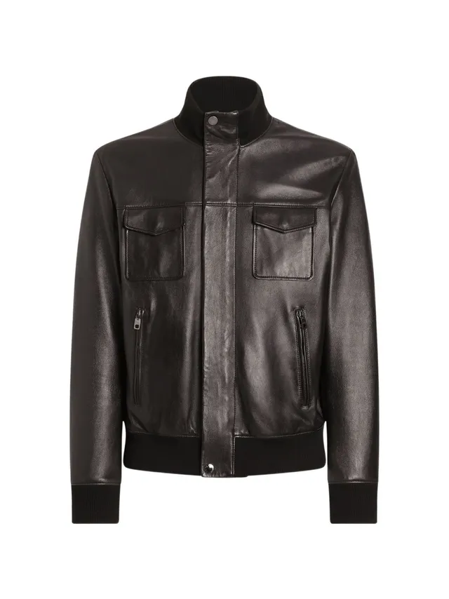 Dolce & Gabbana G9CHUL bomber uomo marrone