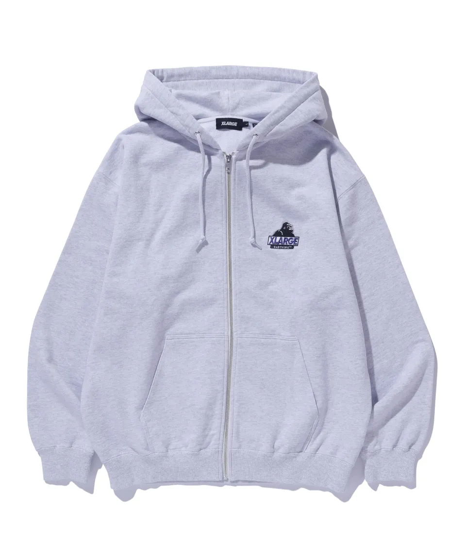 X-Large Slanted OG Zip felpa con cappuccio nero