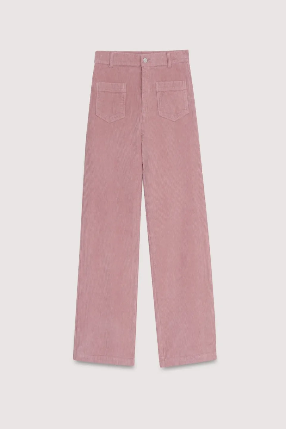 The New Society Ines pantaloni rosa velluto cotone