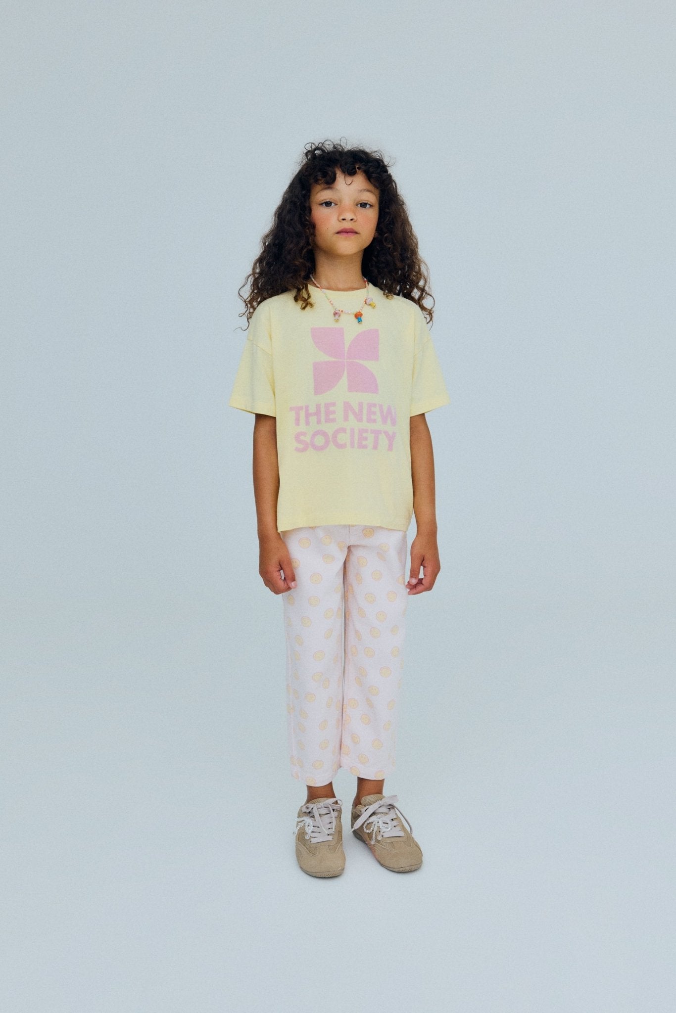 The New Society SmileyWorld jeans bimba denim stampa
