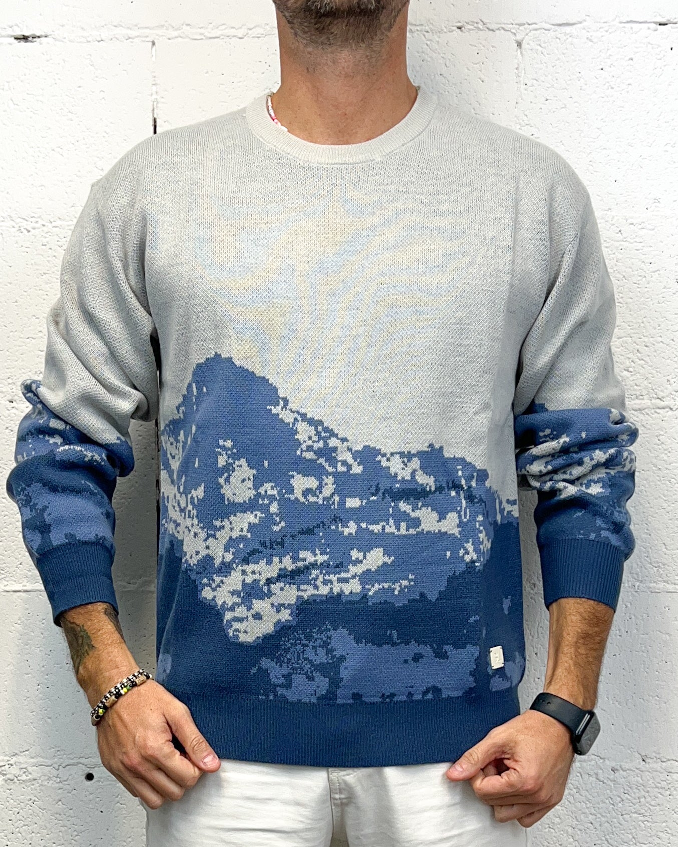 Gianni Lupo Fantasy maglione azzurro regolare