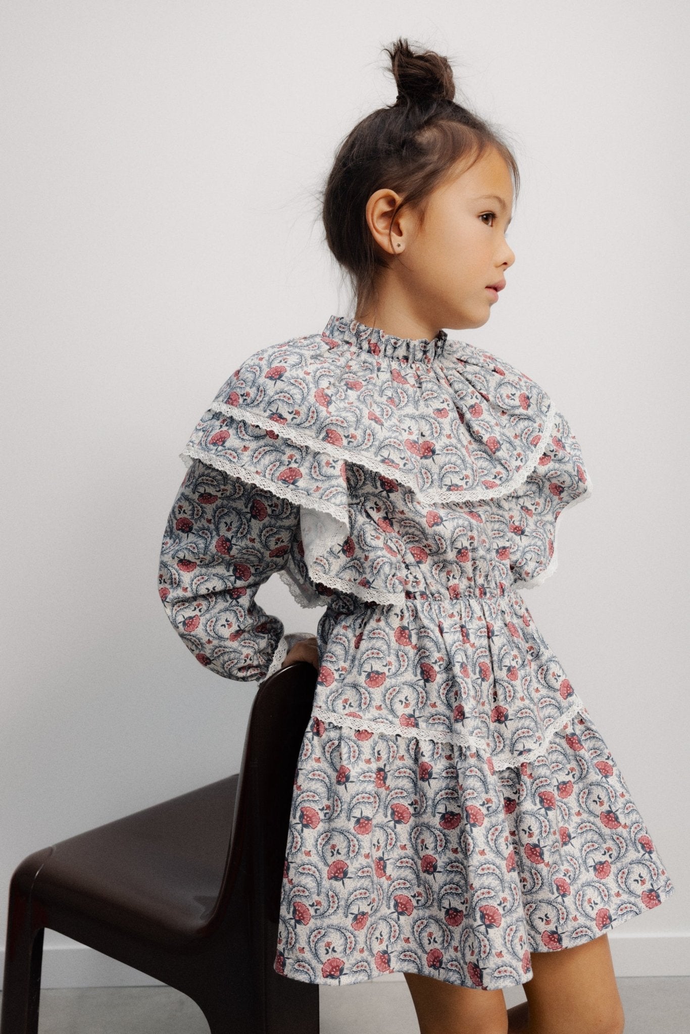 The New Society Nesta vestito donna cotone con rouches