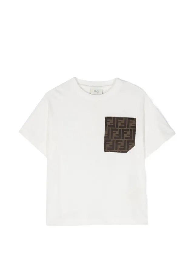 Fendi Kids JUI150 7AJF0TU9 t-shirt bambina