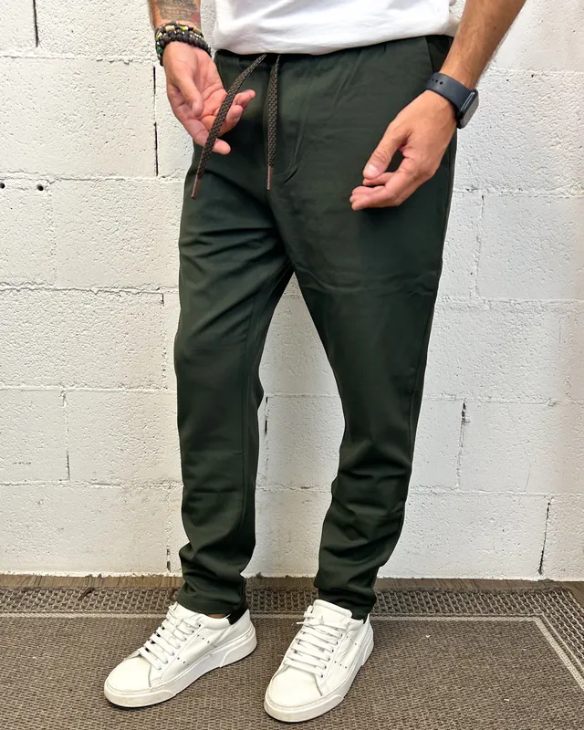 ONLYONE Leonard pantalone carrot verde