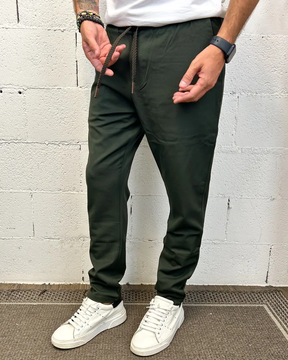 ONLYONE Leonard pantalone carrot verde