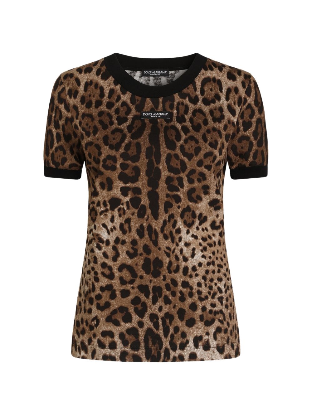 Dolce & Gabbana F8N08TFS78SHY13M t-shirt leopardata donna