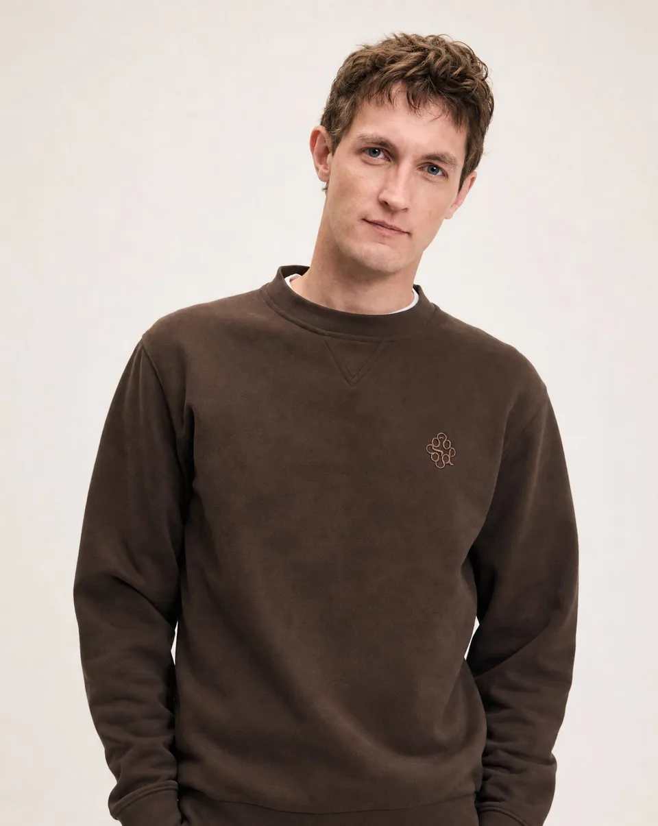 GOODPEOPLE Lommy maglione girocollo marrone