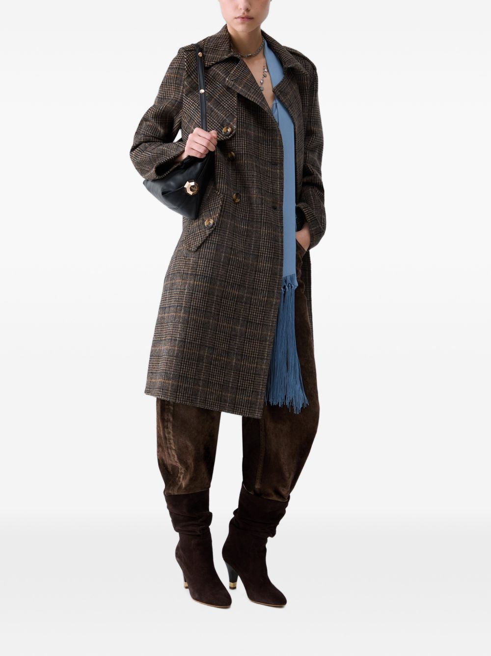 Liu Jo White WF6006T677A cappotto donna camel check