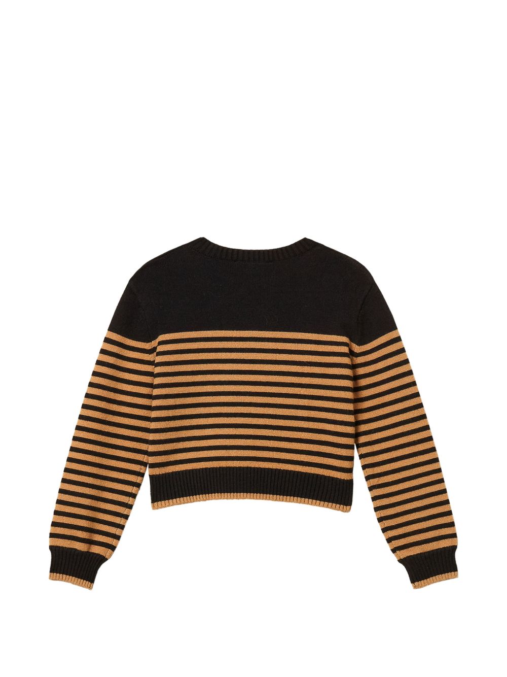 Twinset Girl 262GJ3031 maglia riga nero bambina