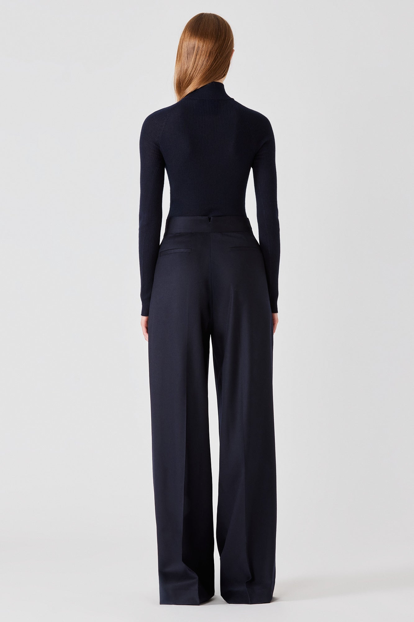 Sa Su Phi Bogart pantaloni flanella lana blu