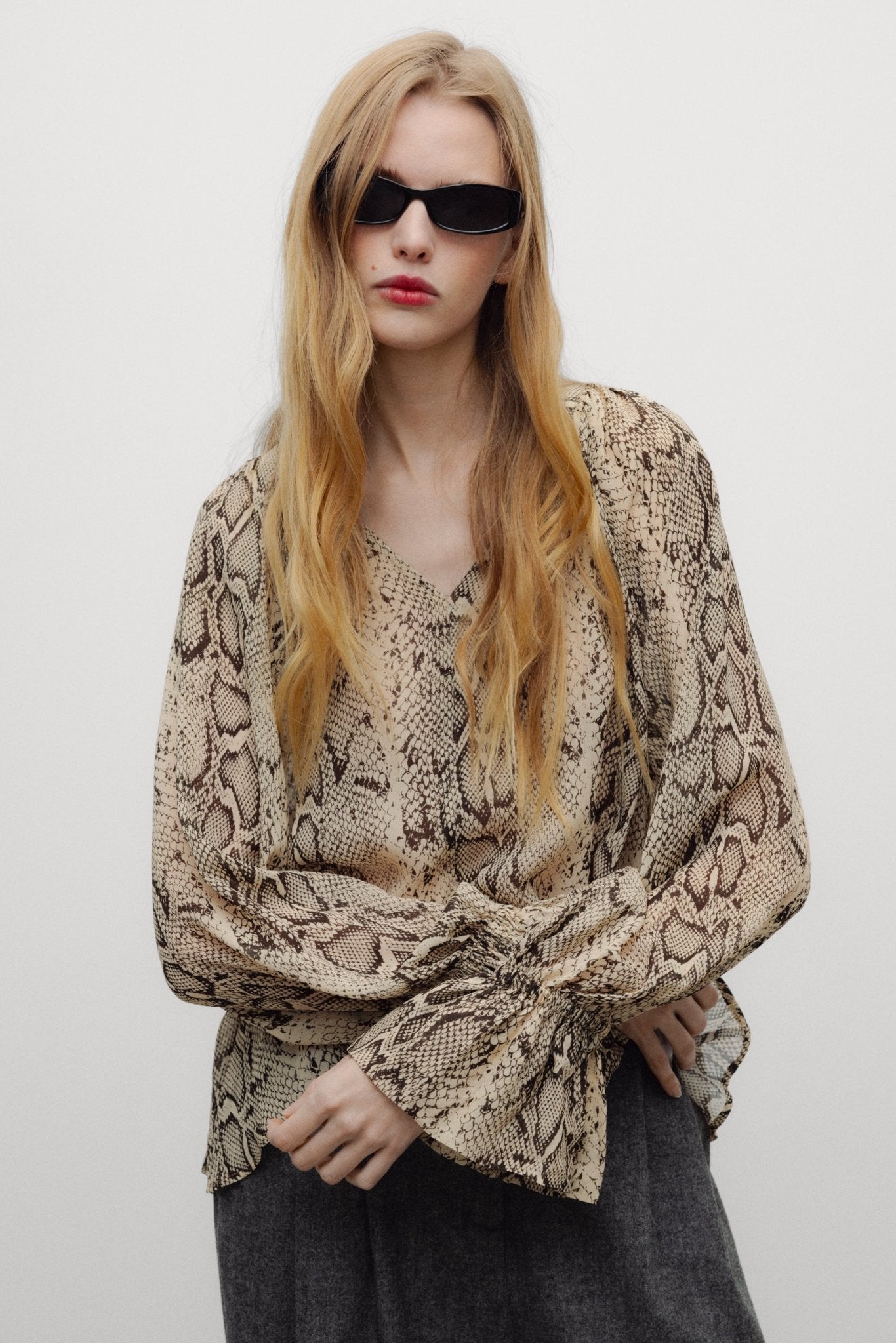 The New Society Isley camicia donna serpente viscosa