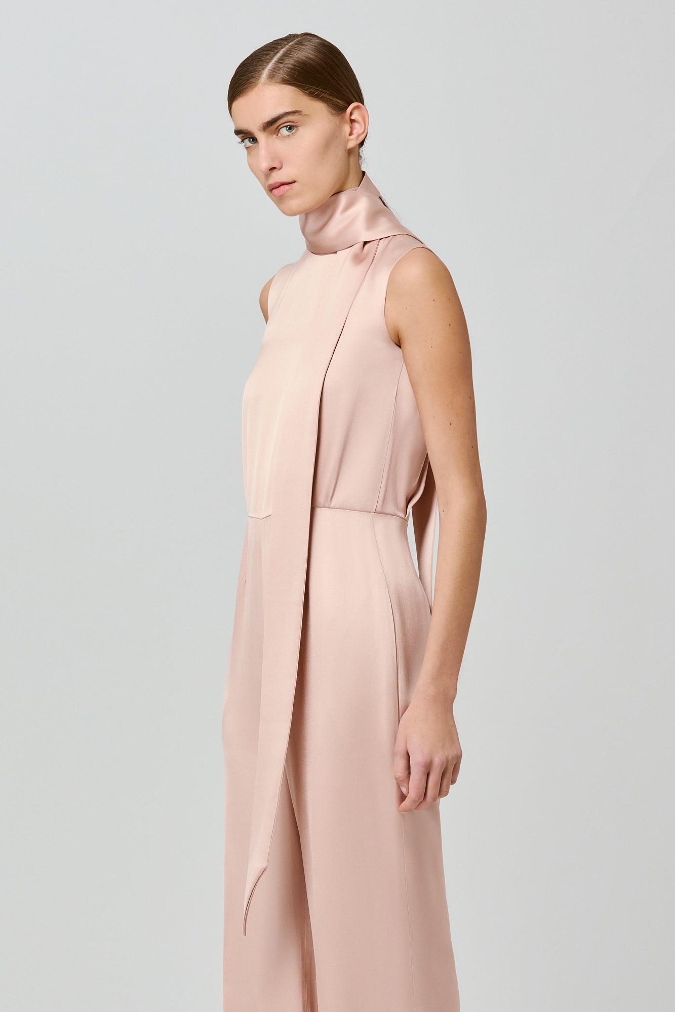 Sa Su Phi Nicole tuta rosa double satin collo alto