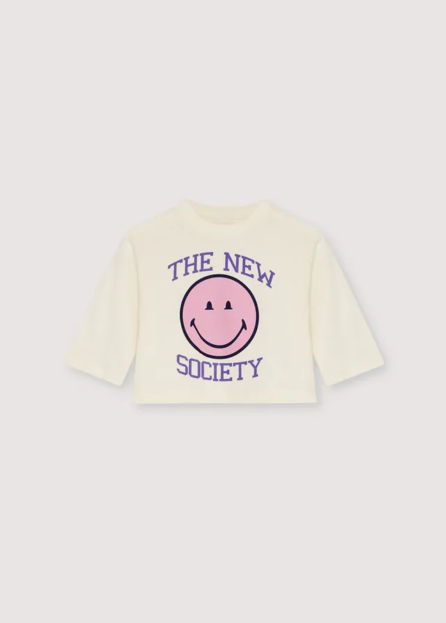 The New Society SmileyWorld maglietta neonato 6 mesi Moonlight White