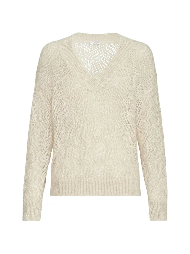 Brunello Cucinelli MRG562502 maglia donna avorio