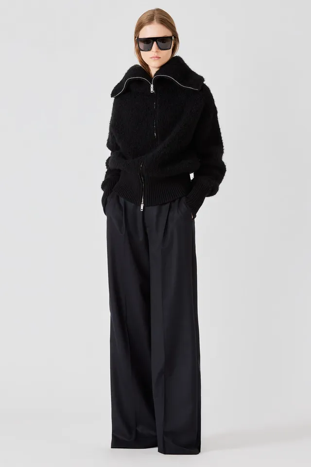 Sa Su Phi Teddy Bomber Zip Cashmere Nero Taglia 40