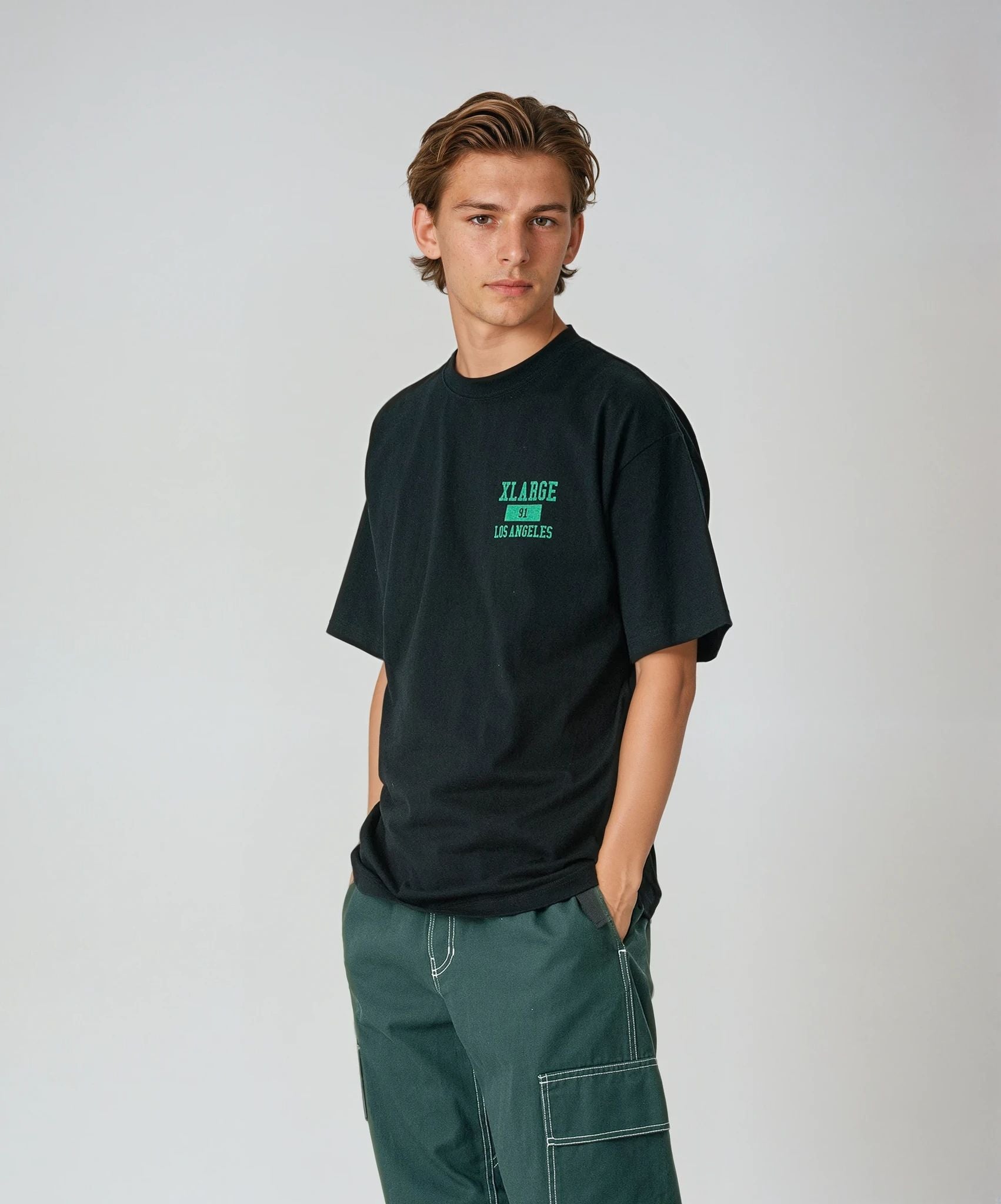 X-Large College 91 t-shirt verde M cotone