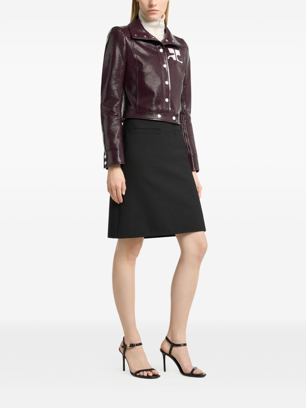 Courreges 223CBL005VY0014 bomber donna burnt red