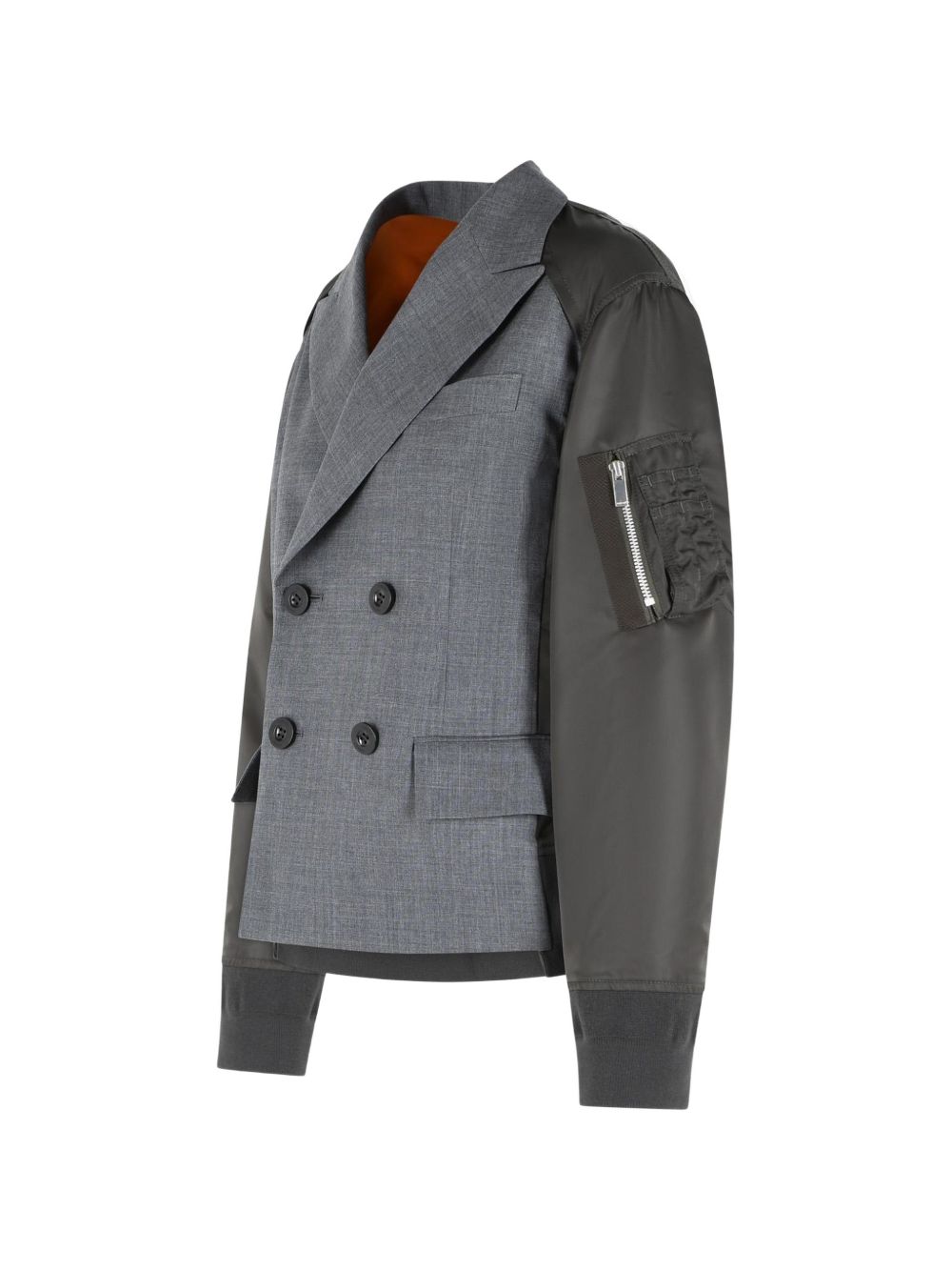 Sacai 26-08564 giacca donna grigio khaki