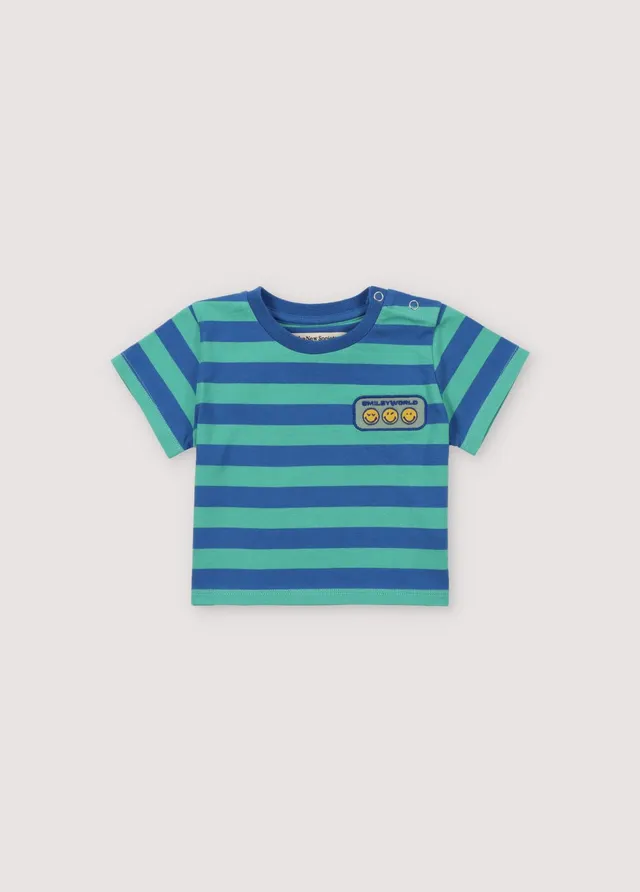 THE NEW SOCIETY SmileyWorld t-shirt righe Cobalto 6 mesi