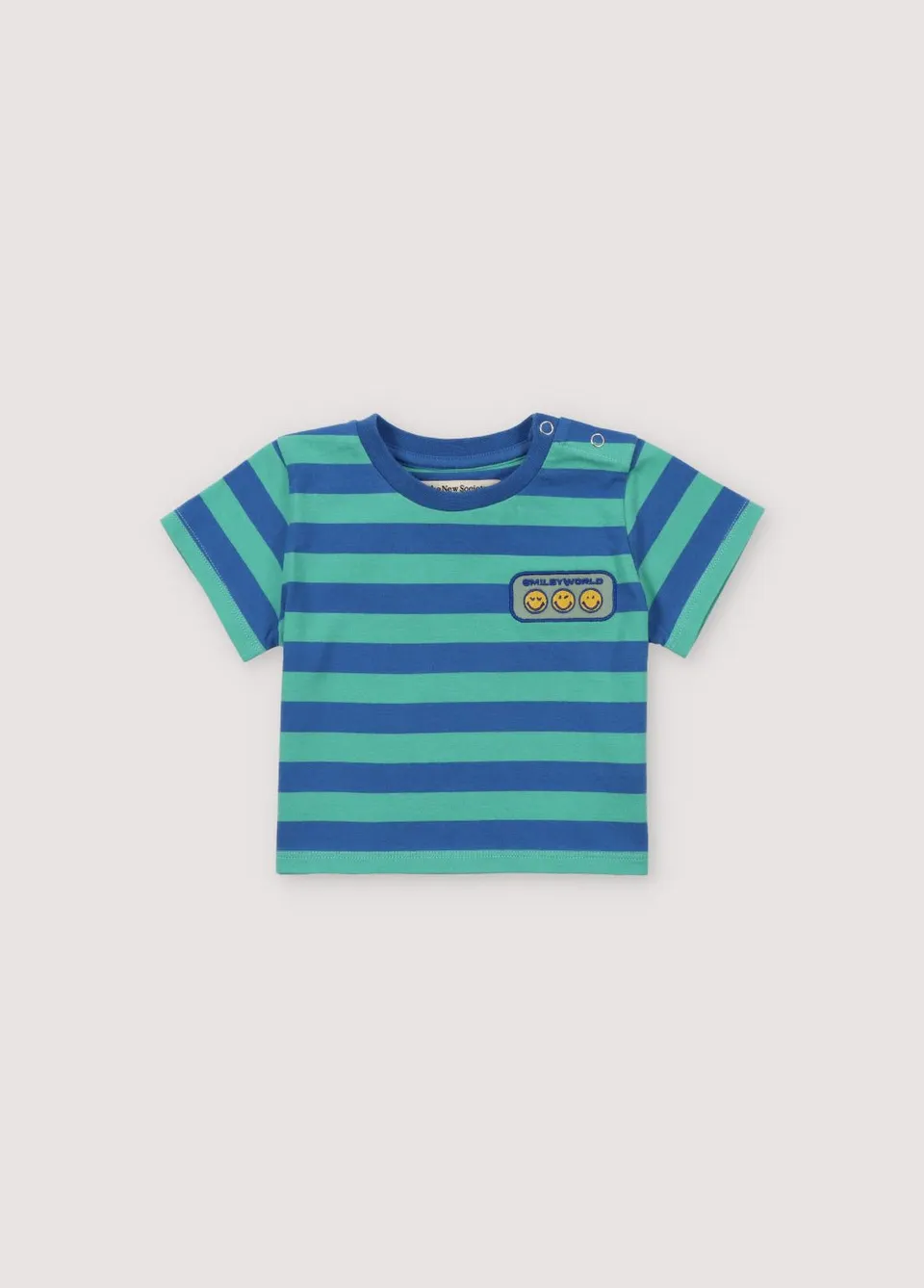 THE NEW SOCIETY SmileyWorld t-shirt righe Cobalto 6 mesi