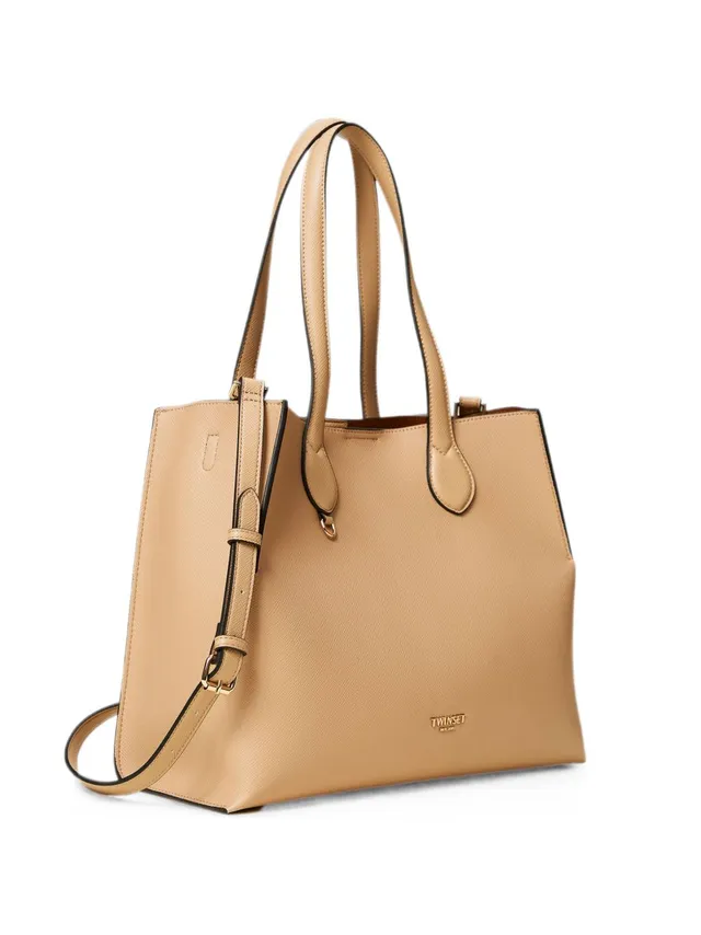 Twinset 262TB7100 borsa tote canapa cuoio