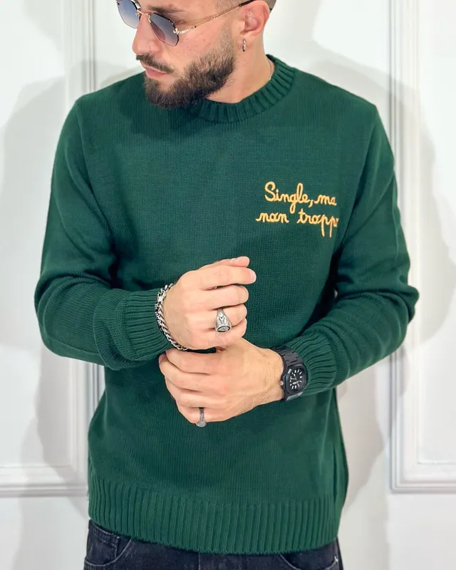ONLYONE BluRoyal Verde Bosco maglione M regolare