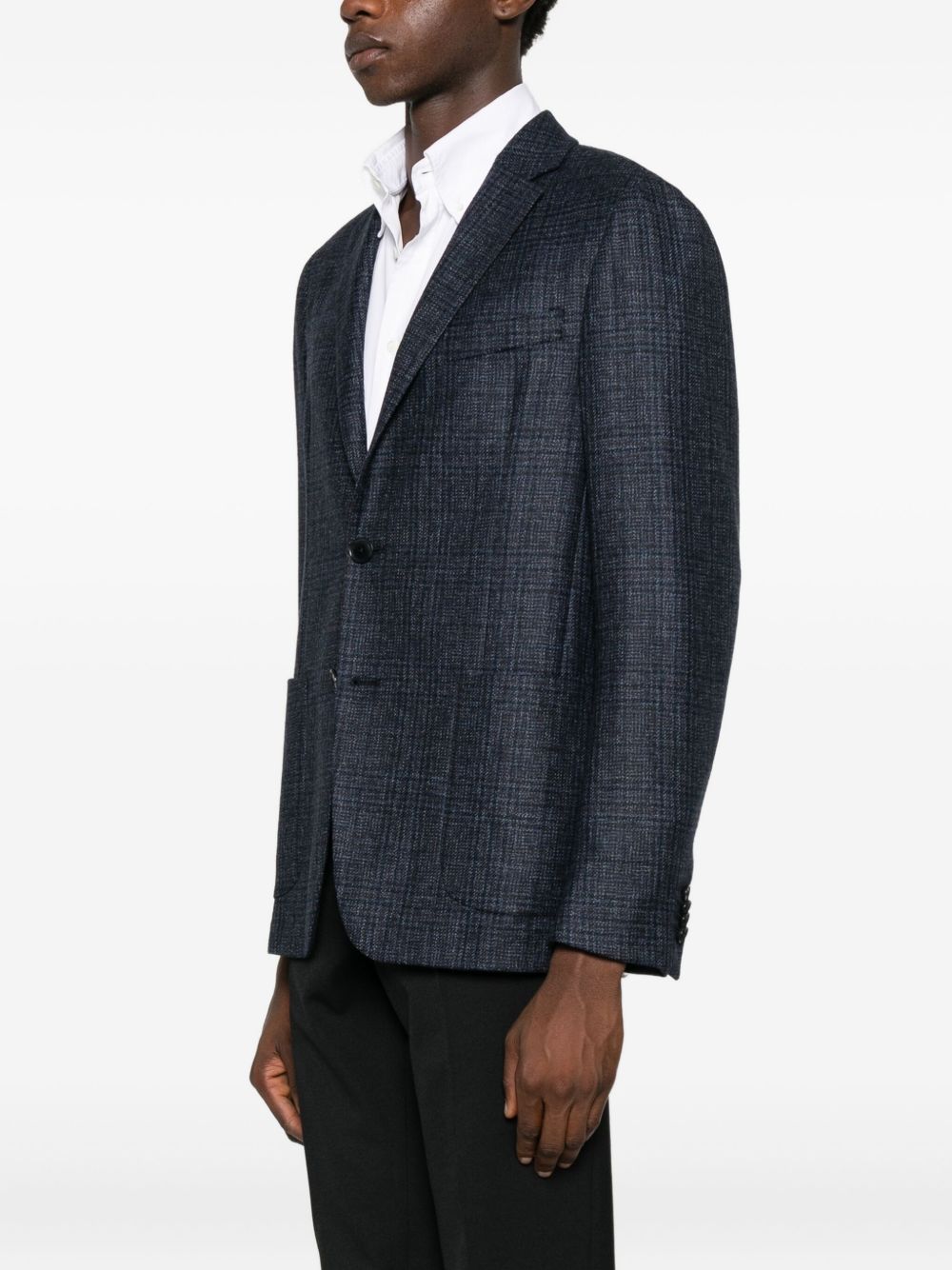 Ermenegildo Zegna 254707A2 giacca tartan blu uomo