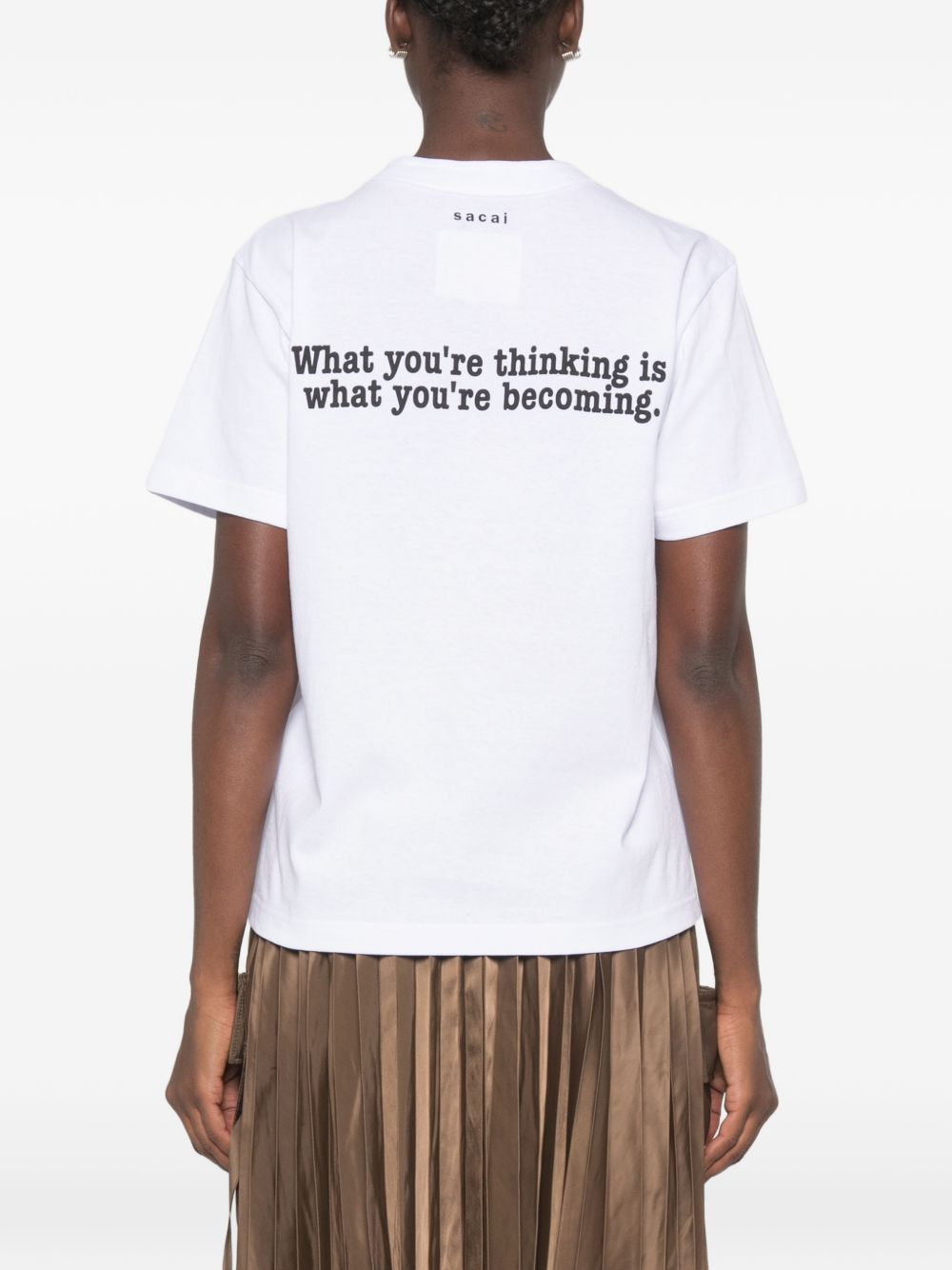 Sacai 26-01156S t-shirt bianca uomo