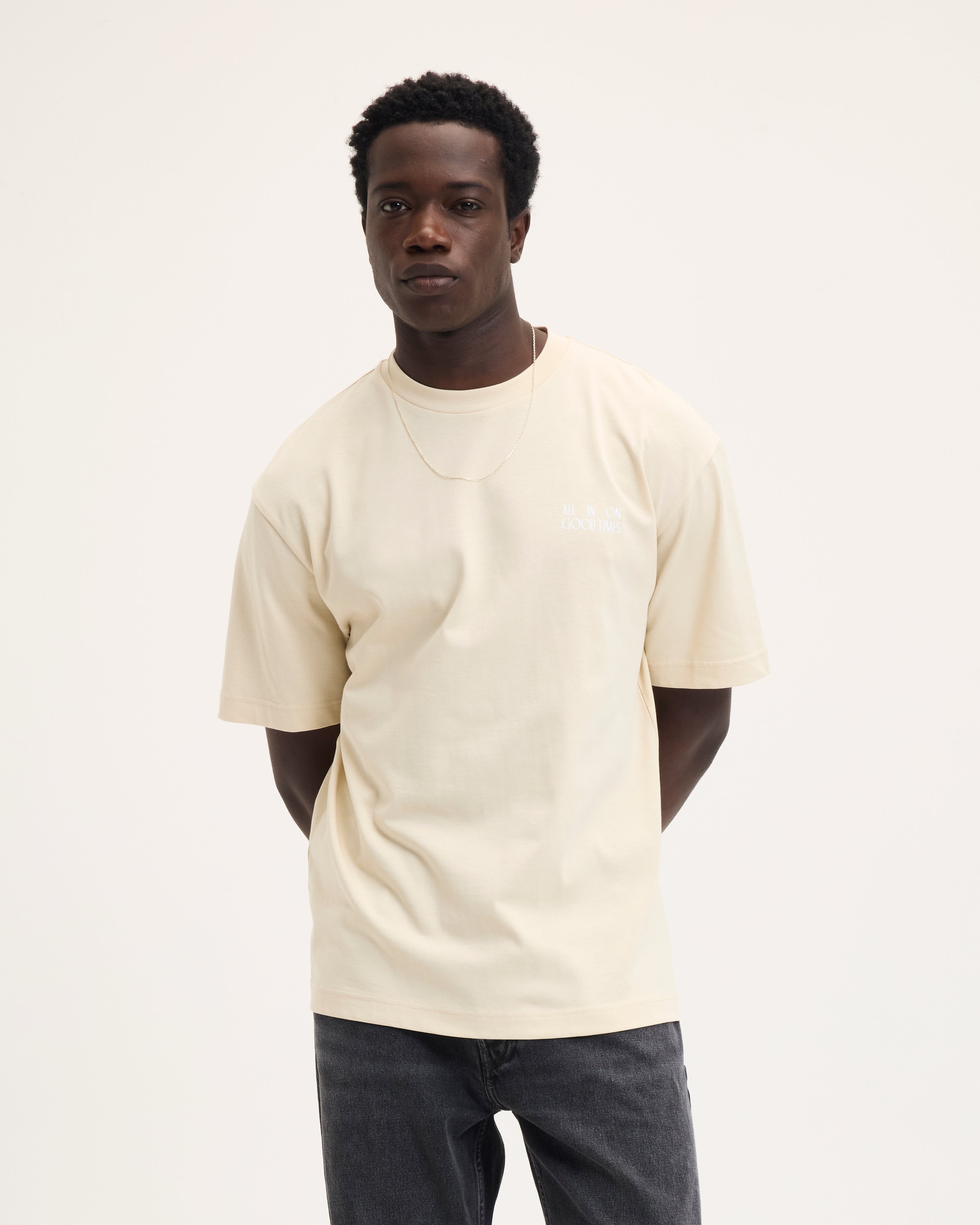 Goodpeople Tax Artwork Tee t-shirt cotone sabbia