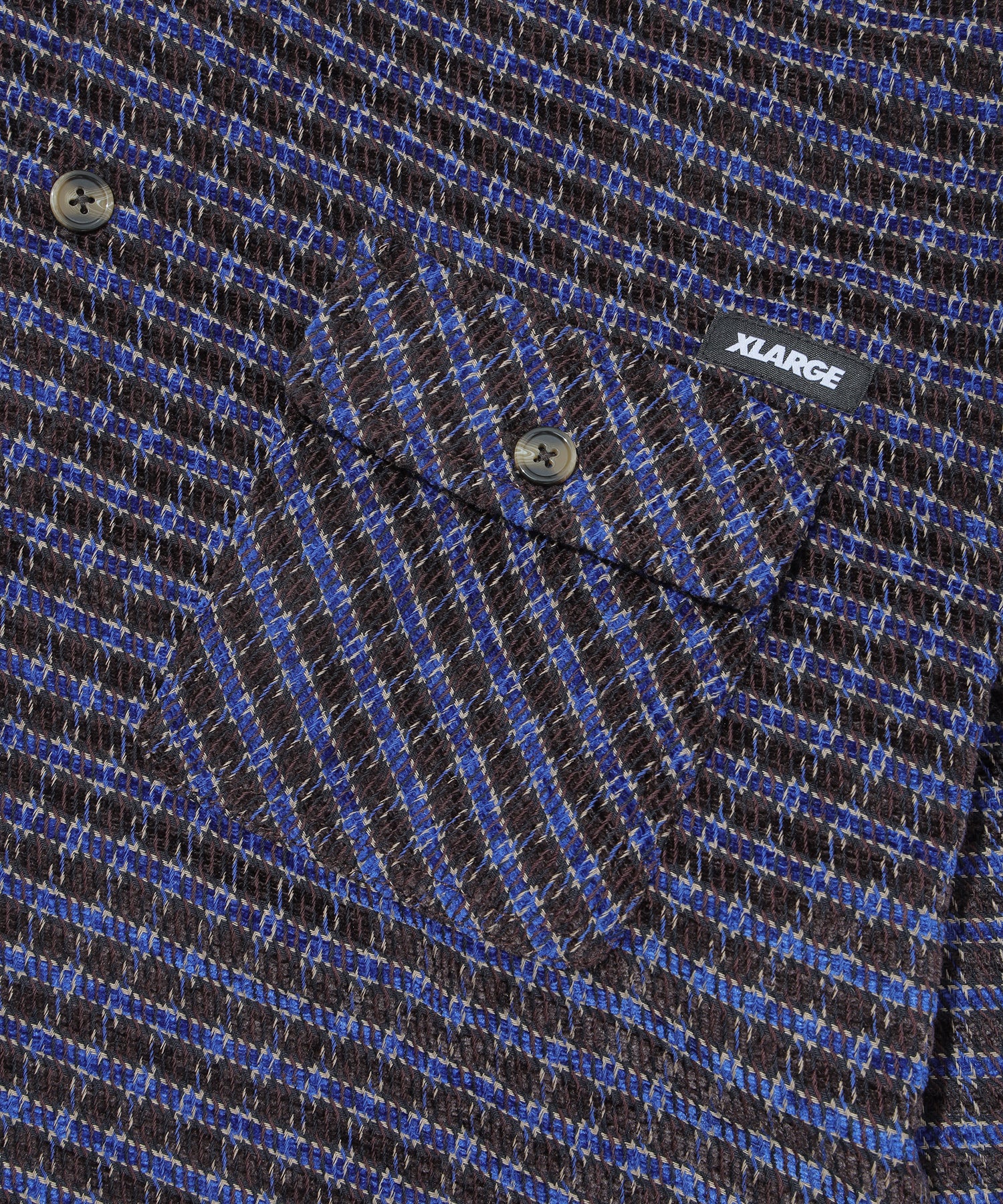 X-Large L/S Plaid Shirt camicia quadri nera