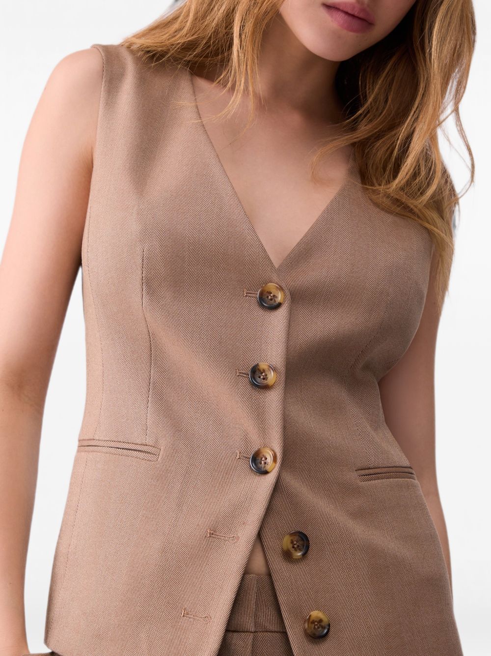 Liu Jo White WF6213T732A gilet camel