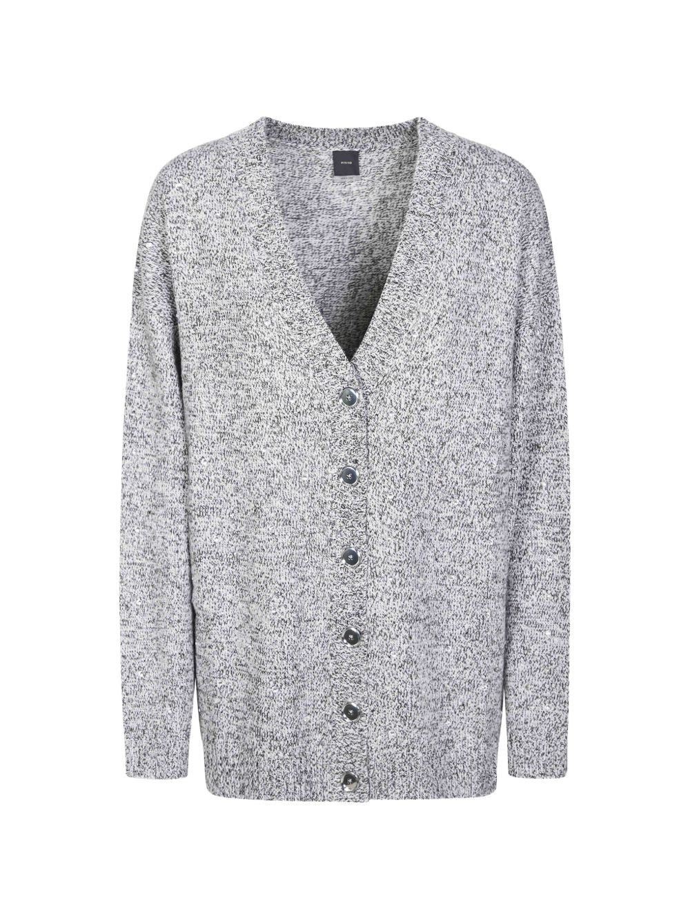 Pinko 105739 cardigan bianco grigio donna