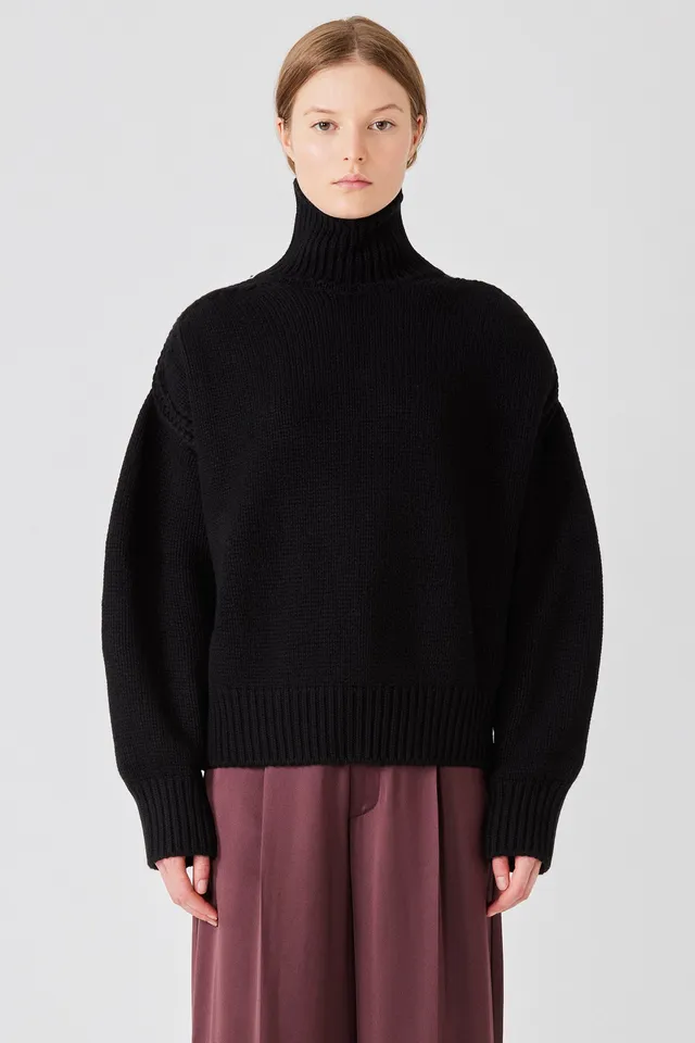 Sa Su Phi Gaia maglione cashmere collo alto nero